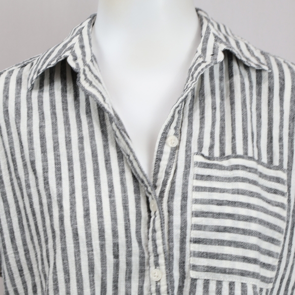 Maeve Anthropology Striped Button Down Shirt - Picture 5 of 10